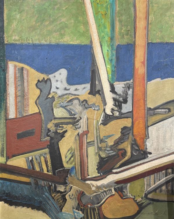 Bruno Pinto : Rami d'albero  (1970)  - olio su tela - Auction Affordable art of the 20th century  - DAMS Casa d'Aste