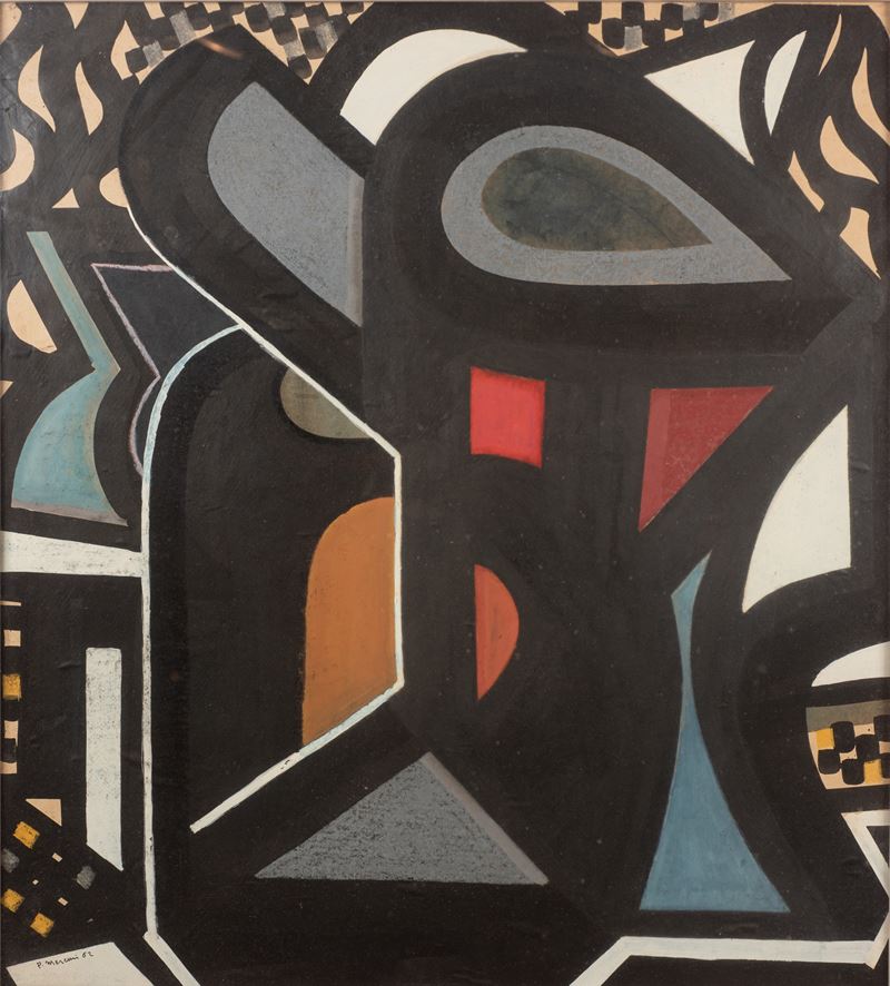 Spazi di una brocca con fiore