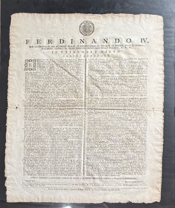 Editto Ferdinando IV di Borbone