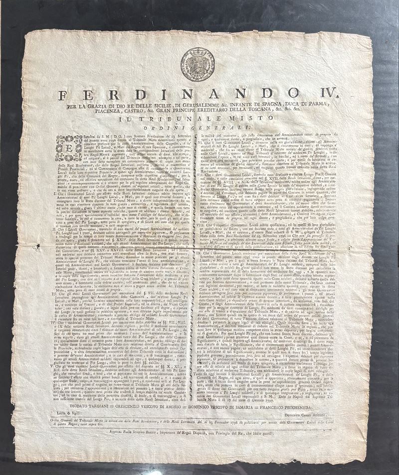 Editto Ferdinando IV di Borbone