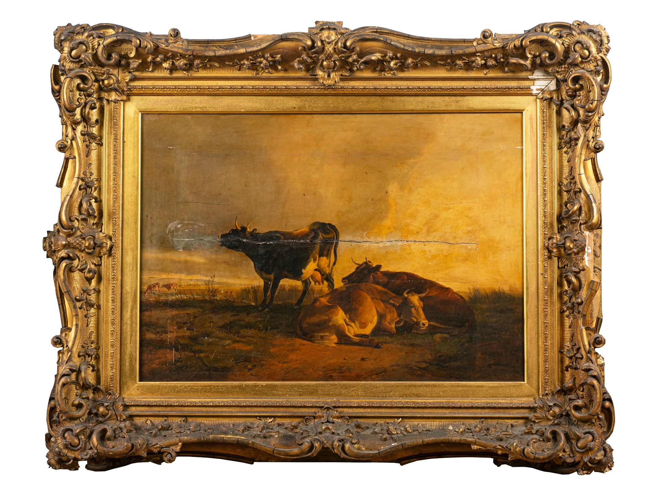 Thomas Sydney Cooper - Scena pastorale, olio su tavola