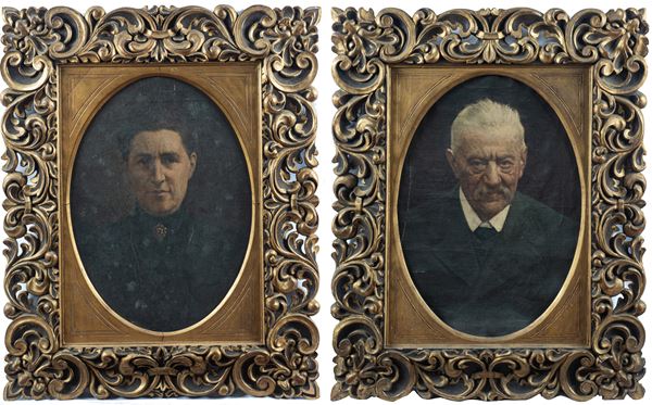 Coppia di ritratti di coniugi