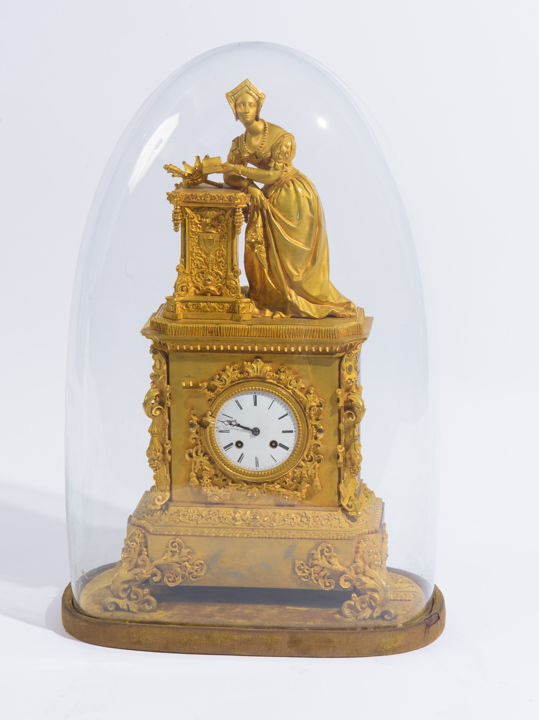 Orologio in bronzo dorato, periodo Luigi Filippo, XIX secolo