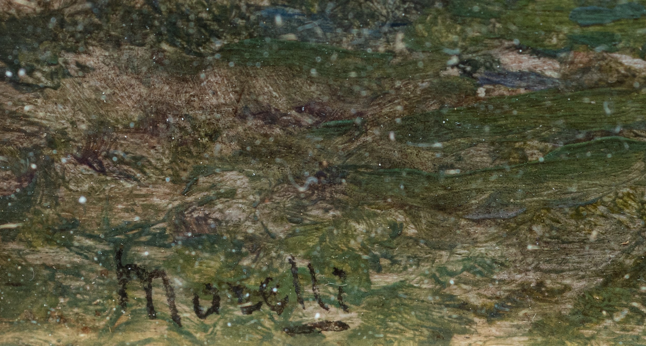 Domenico Morelli - Coppia di dipinti raffiguranti scorci della penisola sorrentina, olio su tevol...