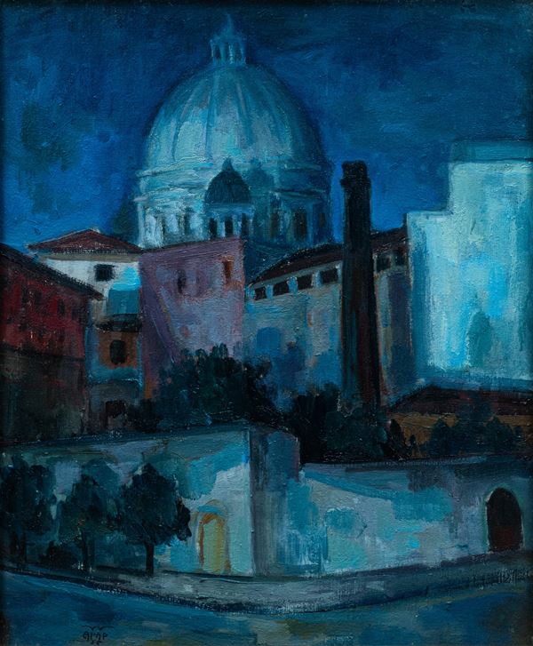 William Apap - Veduta di San Pietro da via delle Fornaci