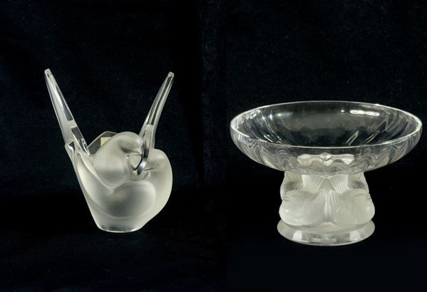 Lalique - un vaso e una coppa