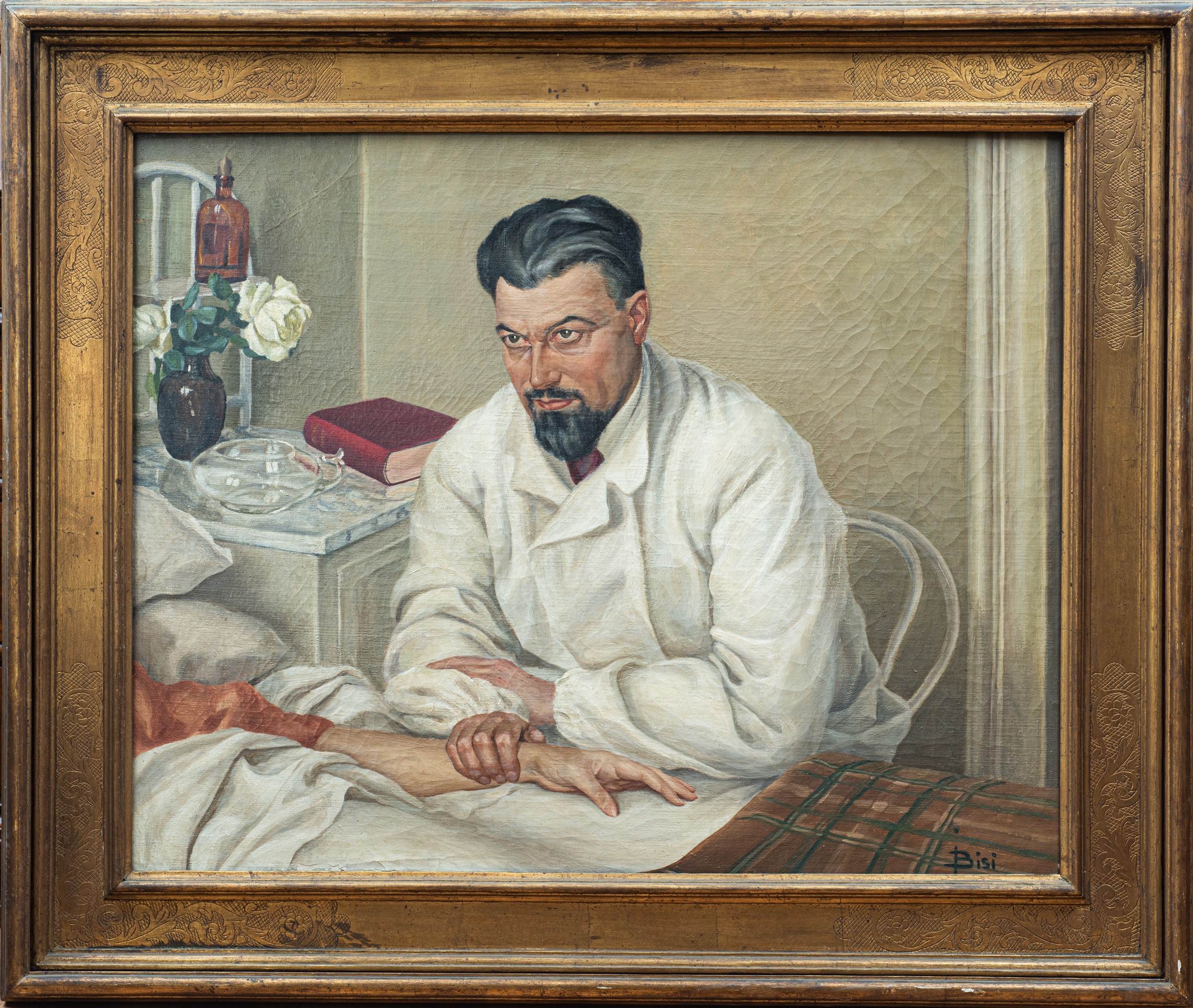 Carlo Bisi - Il medico Eugenio Morelli, olio su tela
