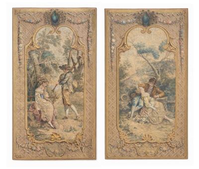 Coppia di succhi d'erba, XX secolo, 230 x 130 cm