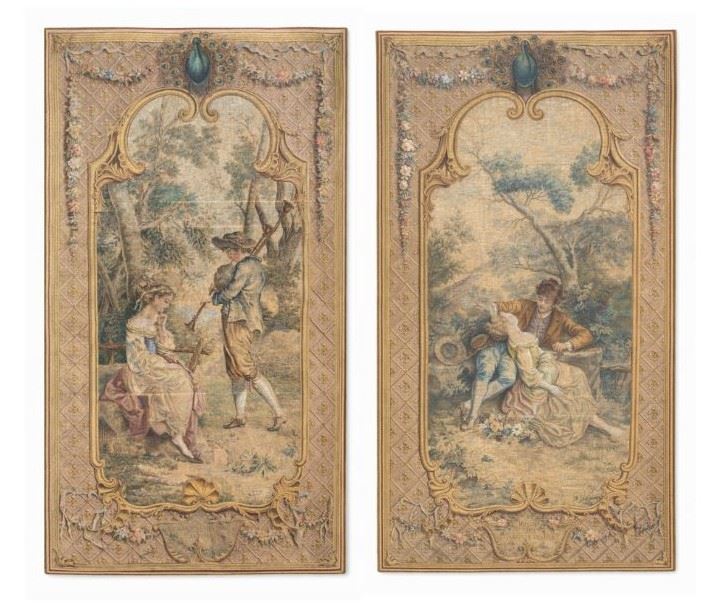Coppia di succhi d'erba, XX secolo, 230 x 130 cm