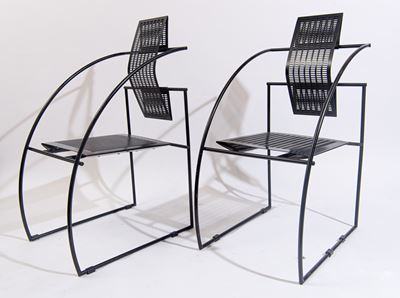 Due sedie mod. 'Quinta', metallo laccato