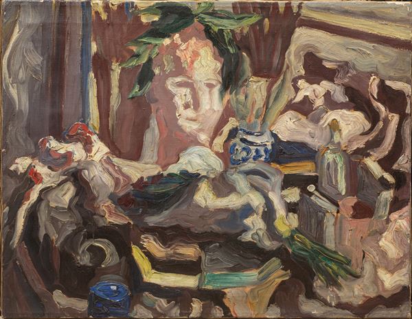 Carlo Levi - Natura morta con testa