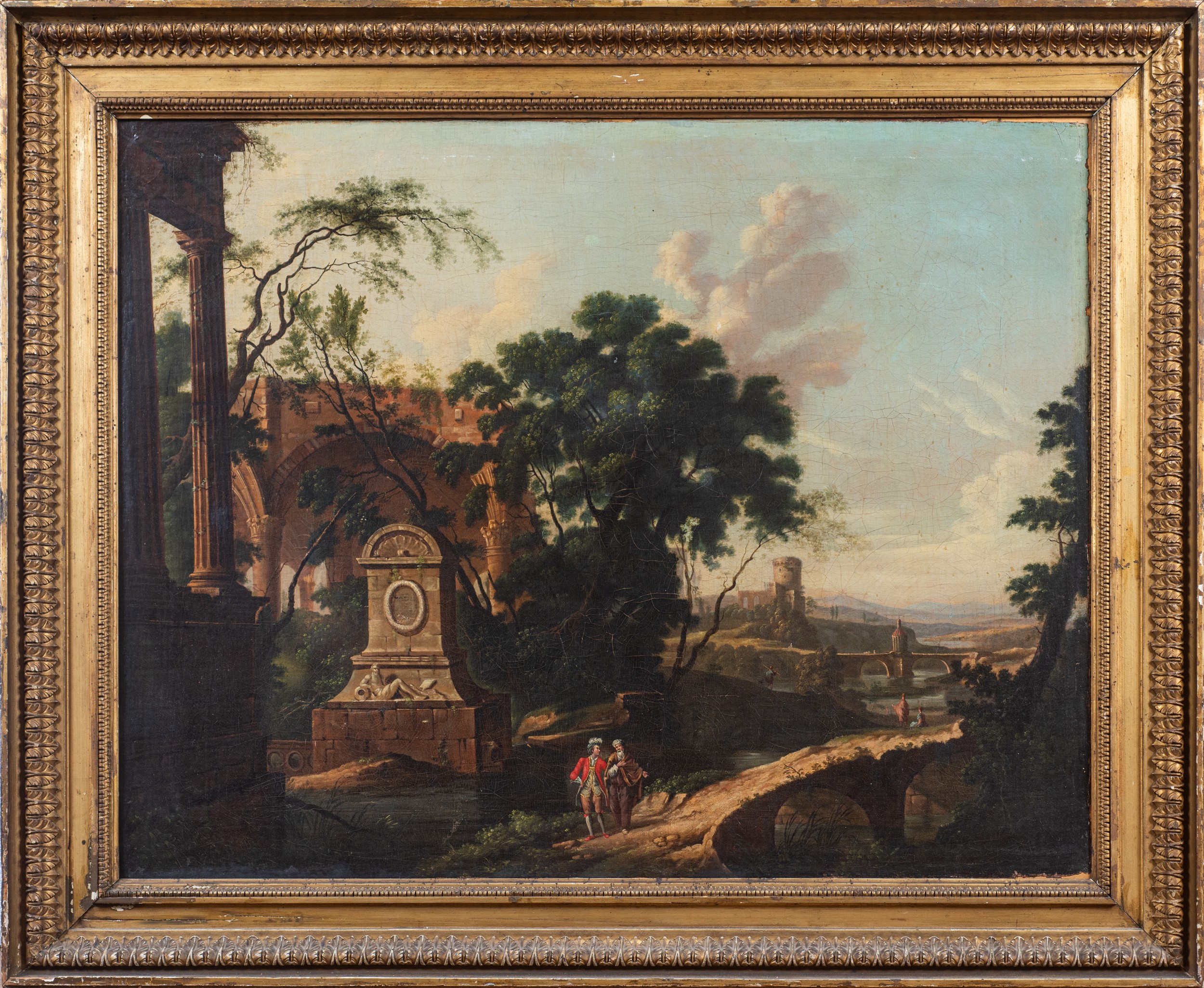 Rovine architettoniche con personaggi