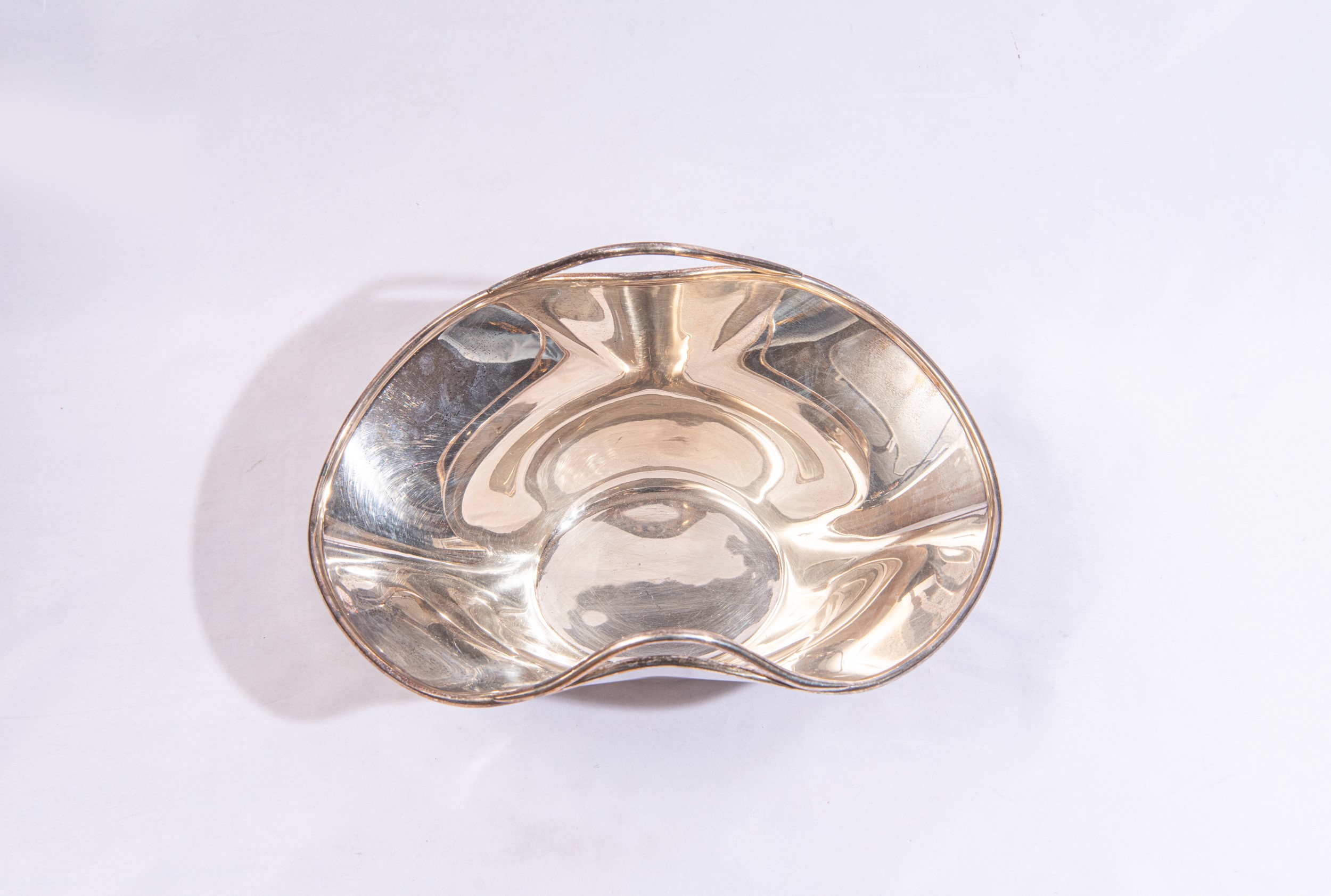 Cesto in metallo argentato