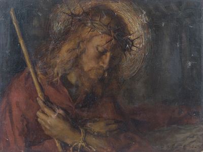 Ecce Homo | olio su tela applicata su tavola