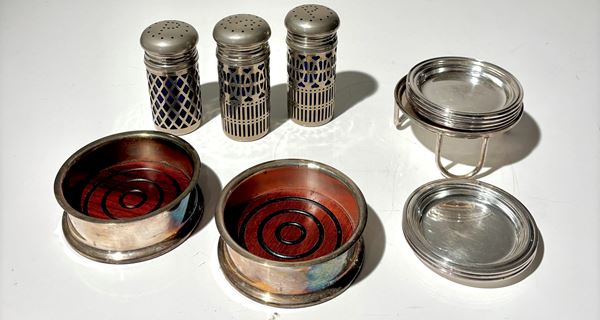 Miscellanea da tavola in metallo argentato