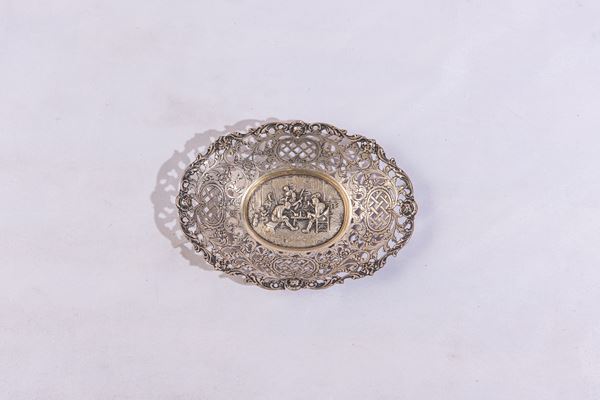 Cestino in argento, gr 120