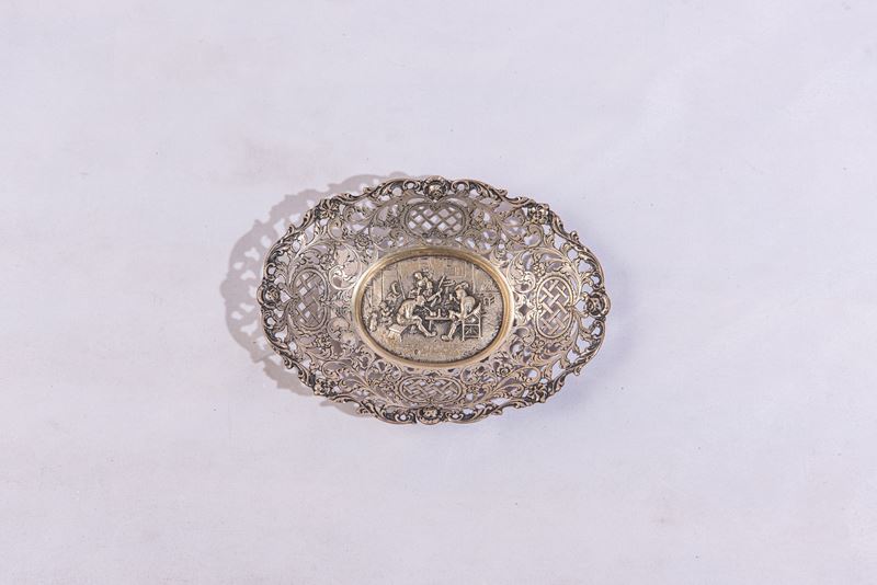 Cestino in argento, gr 120