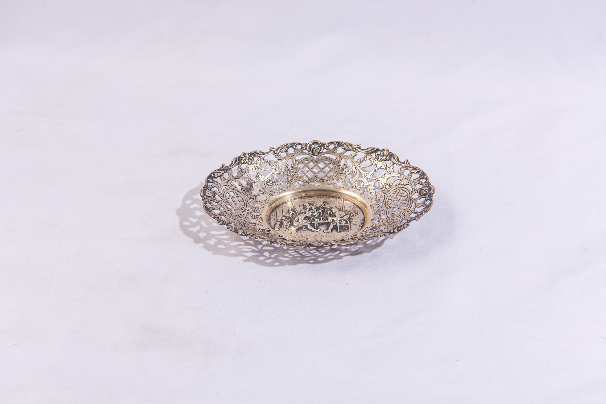 Cestino in argento, gr 120