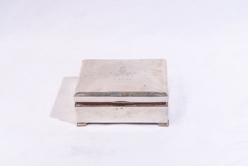 Scatola porta sigari in argento