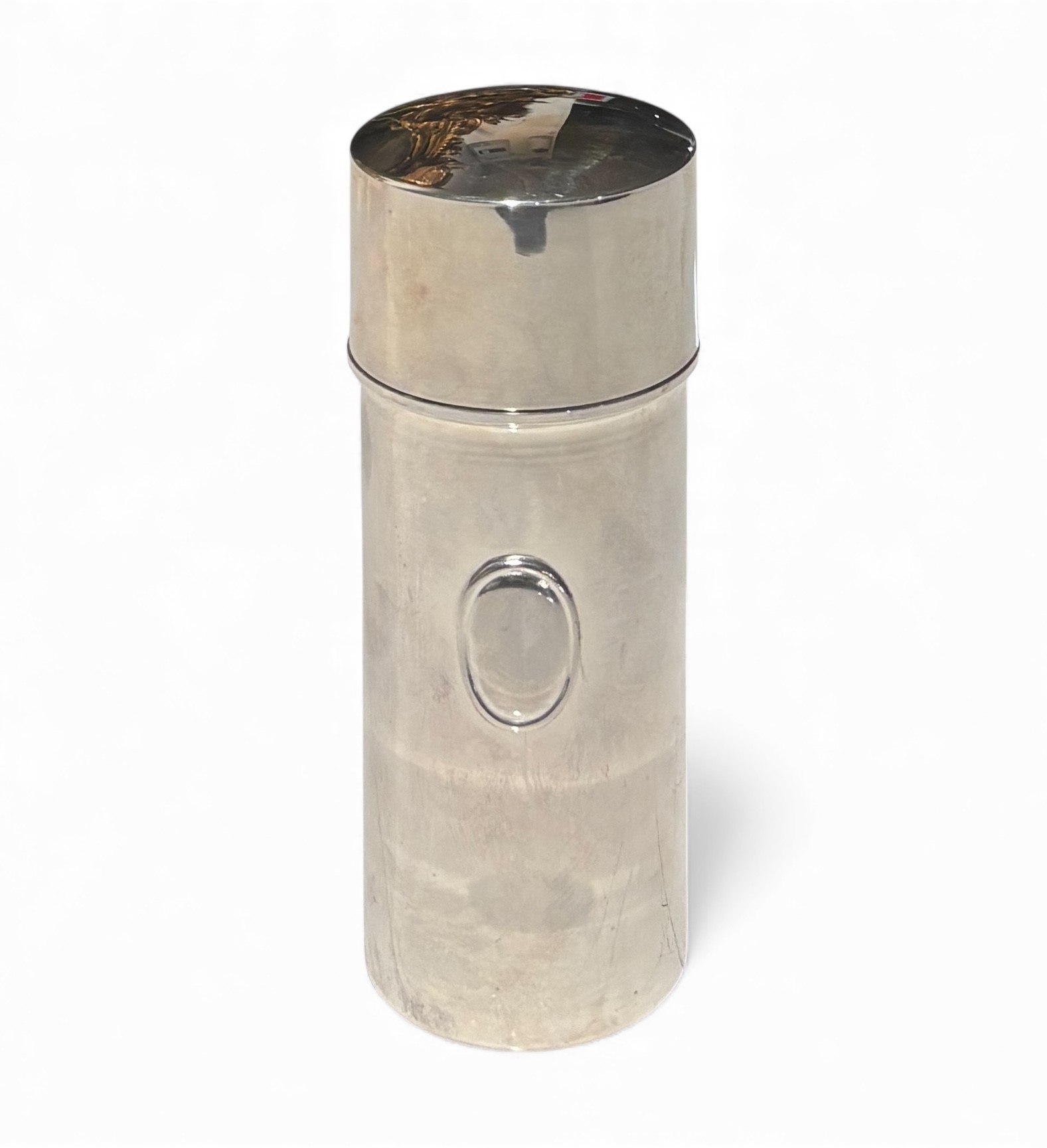 Set da viaggio in metallo argentato