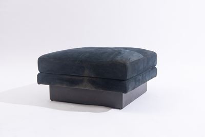 Pouf in legno e tessuto