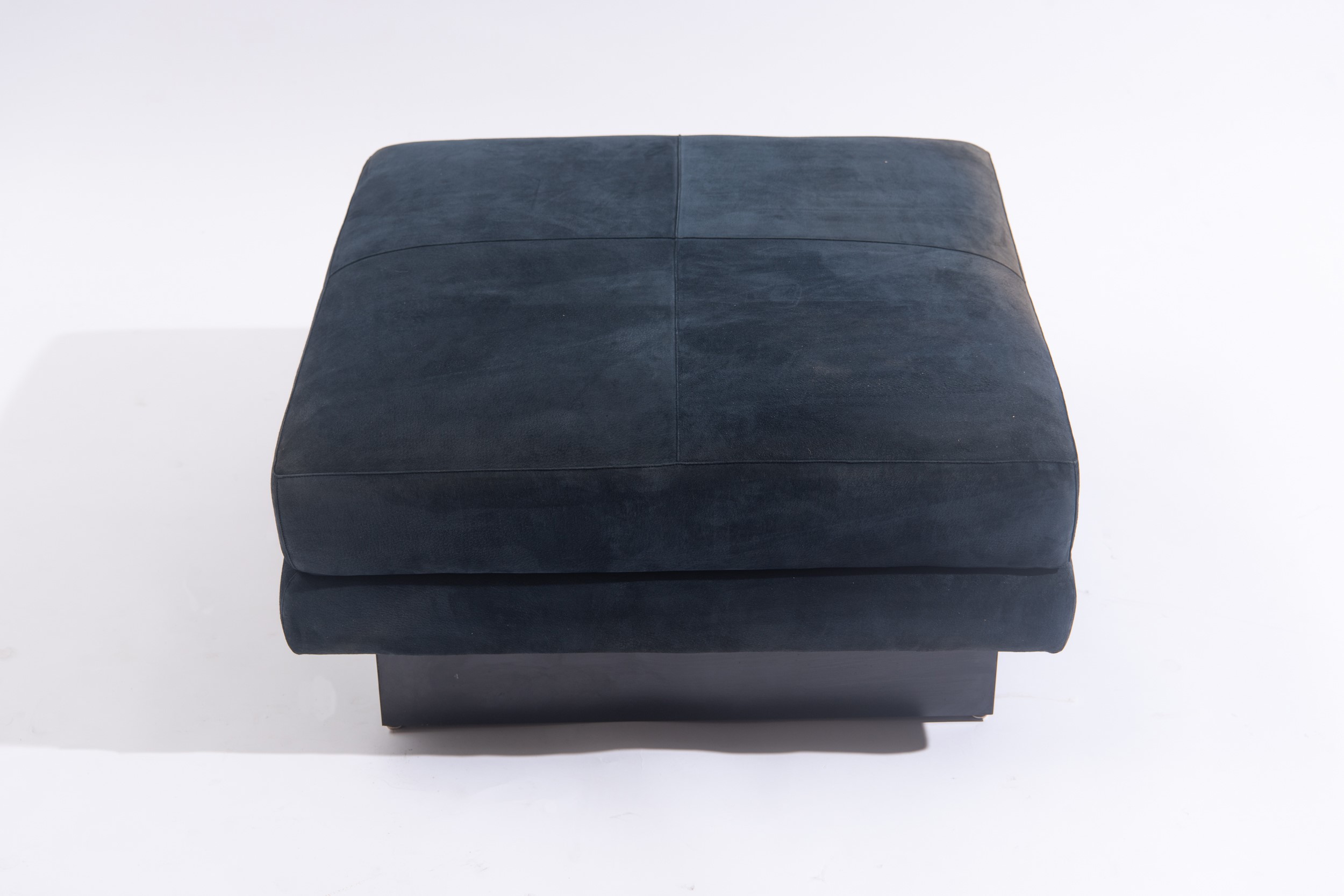 Willy Rizzo - Pouf in legno e tessuto