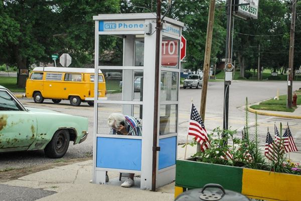 Dennis  Church - Woman in Phone Booth