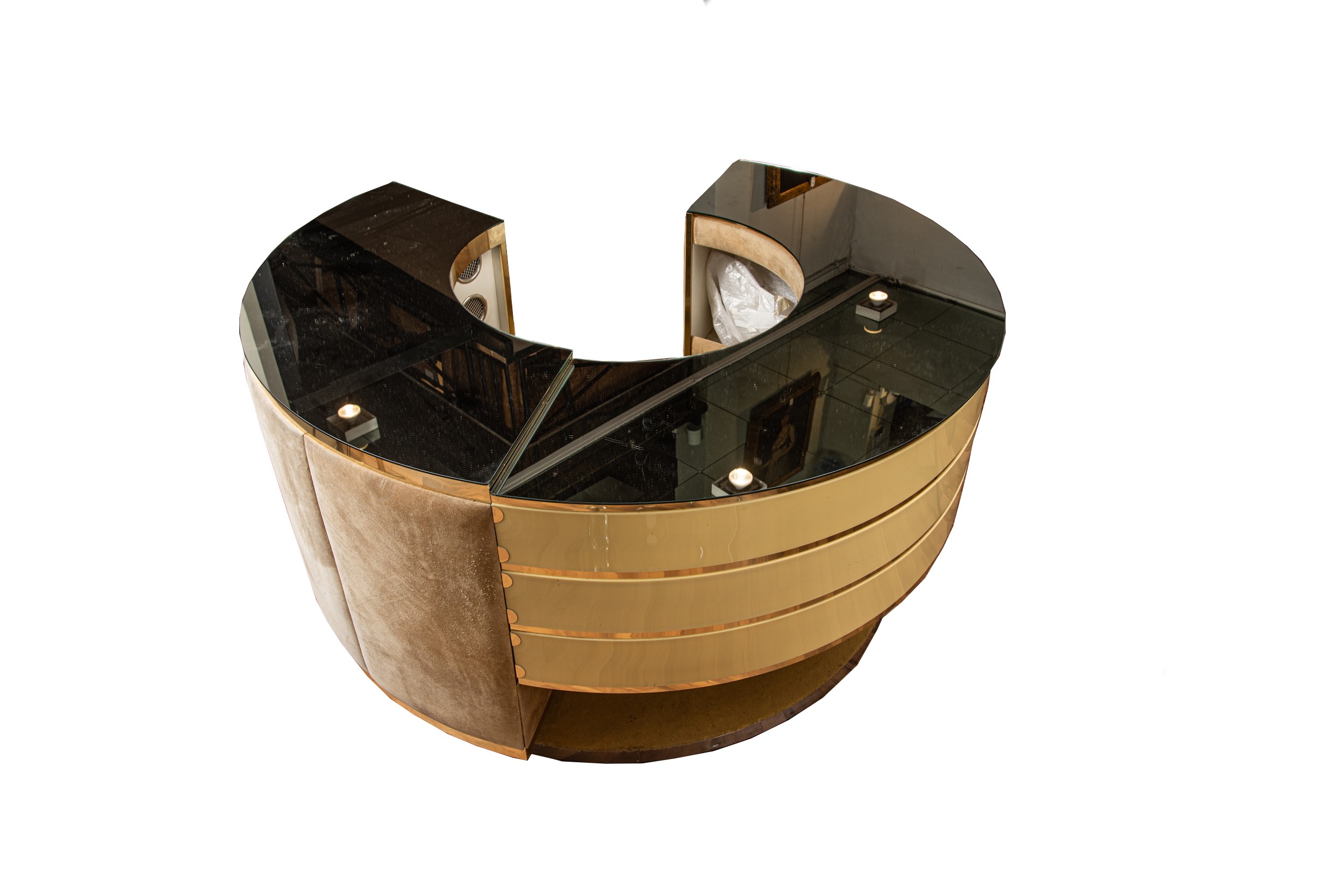 Willy Rizzo - Mobile Bar con sgabello in plexiglass e alluminio