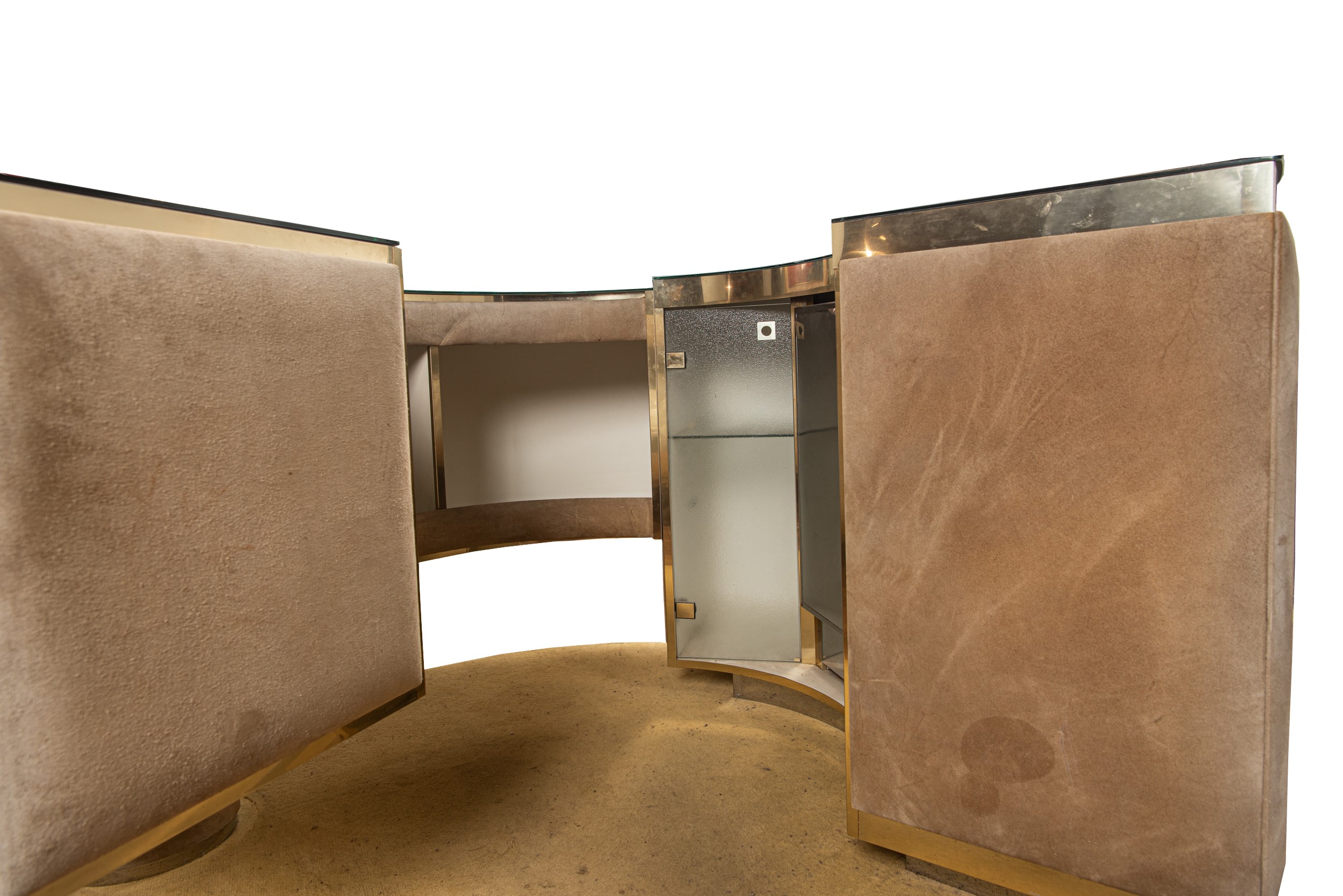 Willy Rizzo - Mobile Bar con sgabello in plexiglass e alluminio