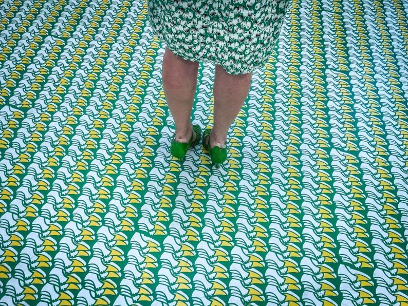 Dennis Church - Woman with Green Shoes, stampa digitale 2018