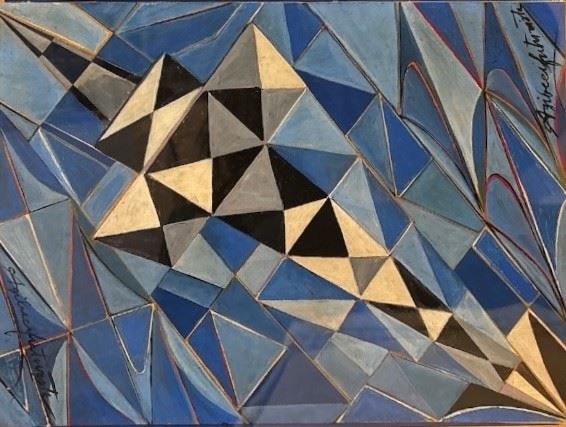 Giuseppe Ciotti Agibecifuturista - Aeropittura "Aereo veloce futurista"