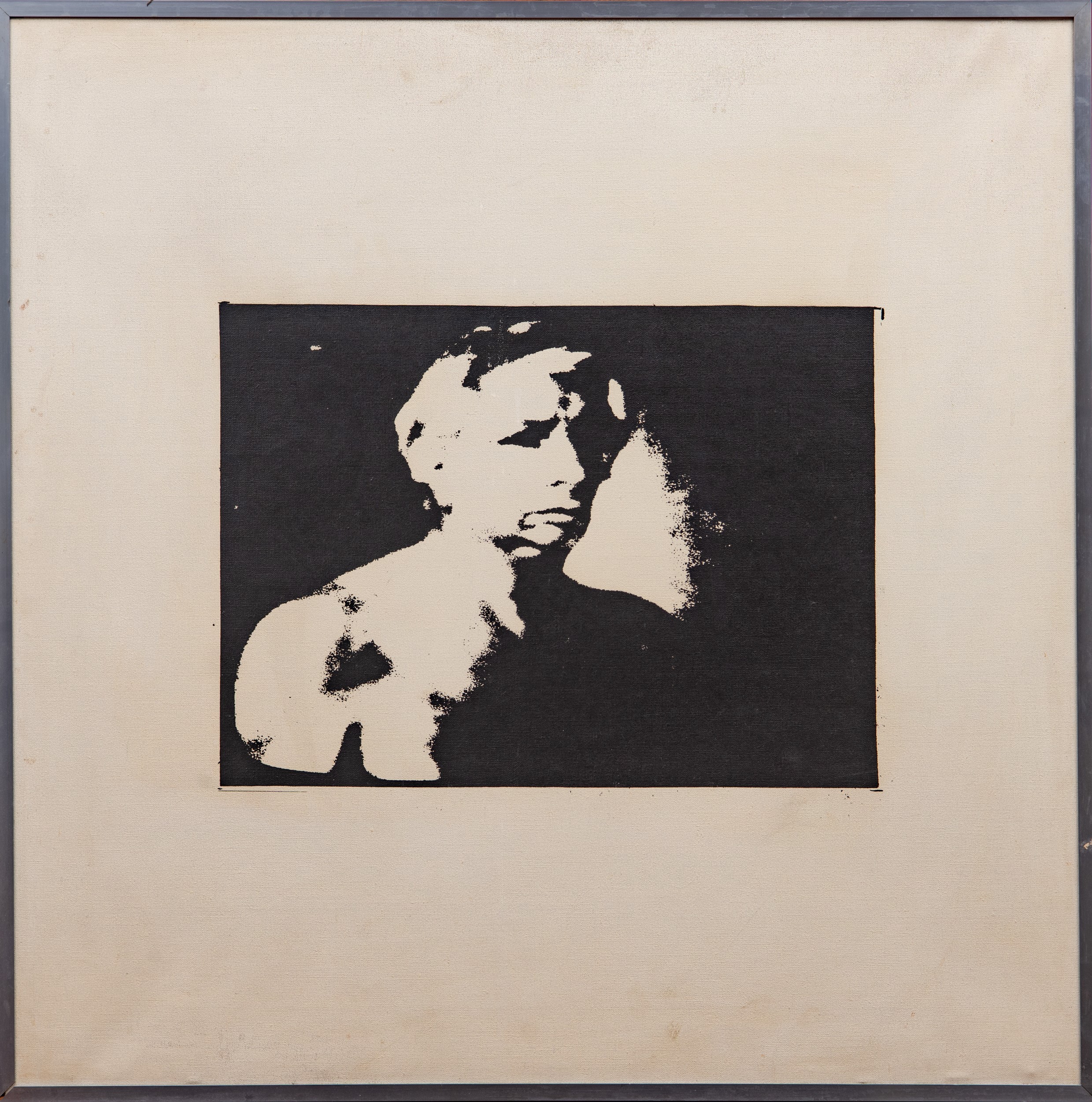 Mario Schifano - Monotipo su tela, 93 x 93 cm