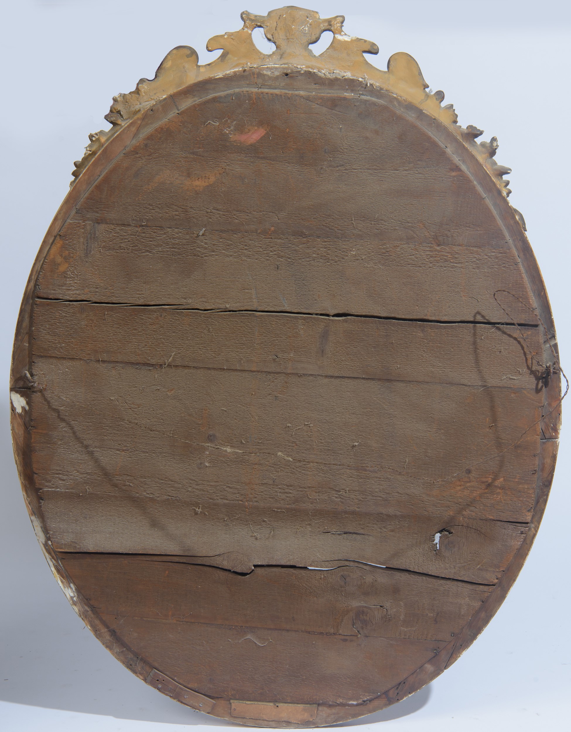 Francia, Luigi Filippo (seconda metà XIX secolo), Specchiera ovale in legno dorato con specchi mo...