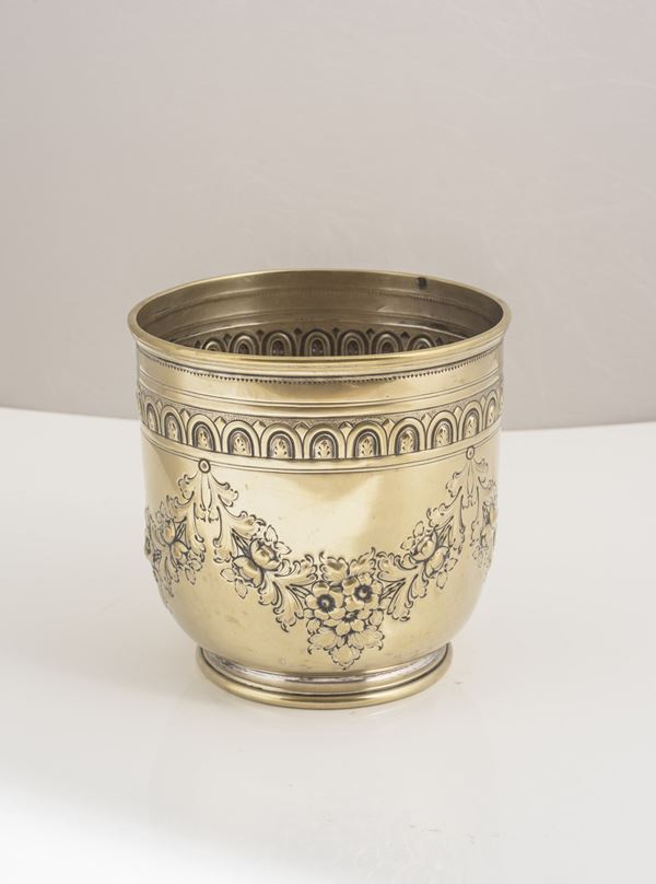 Vaso in metallo argentato