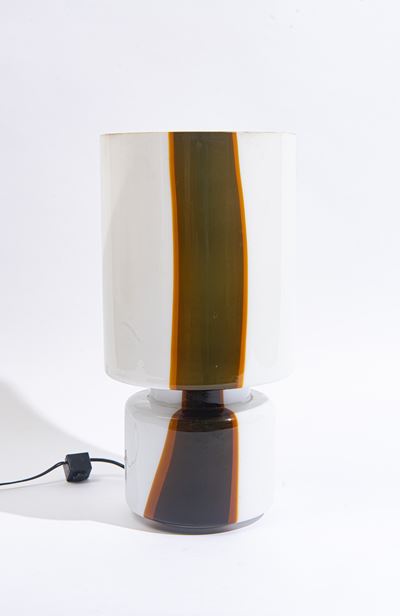 Lampada da tavolo in vetro, anni '70 del XX secolo