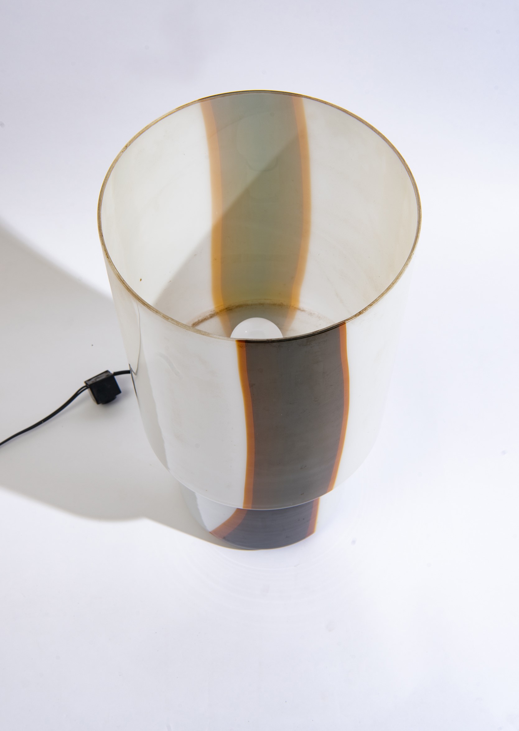 Lampada da tavolo in vetro, anni '70 del XX secolo