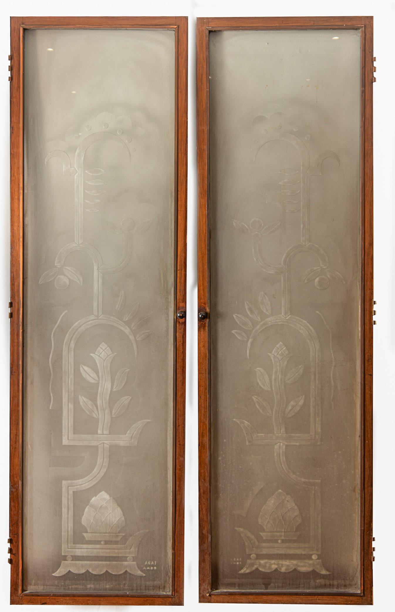 Coppia di ante a vetri