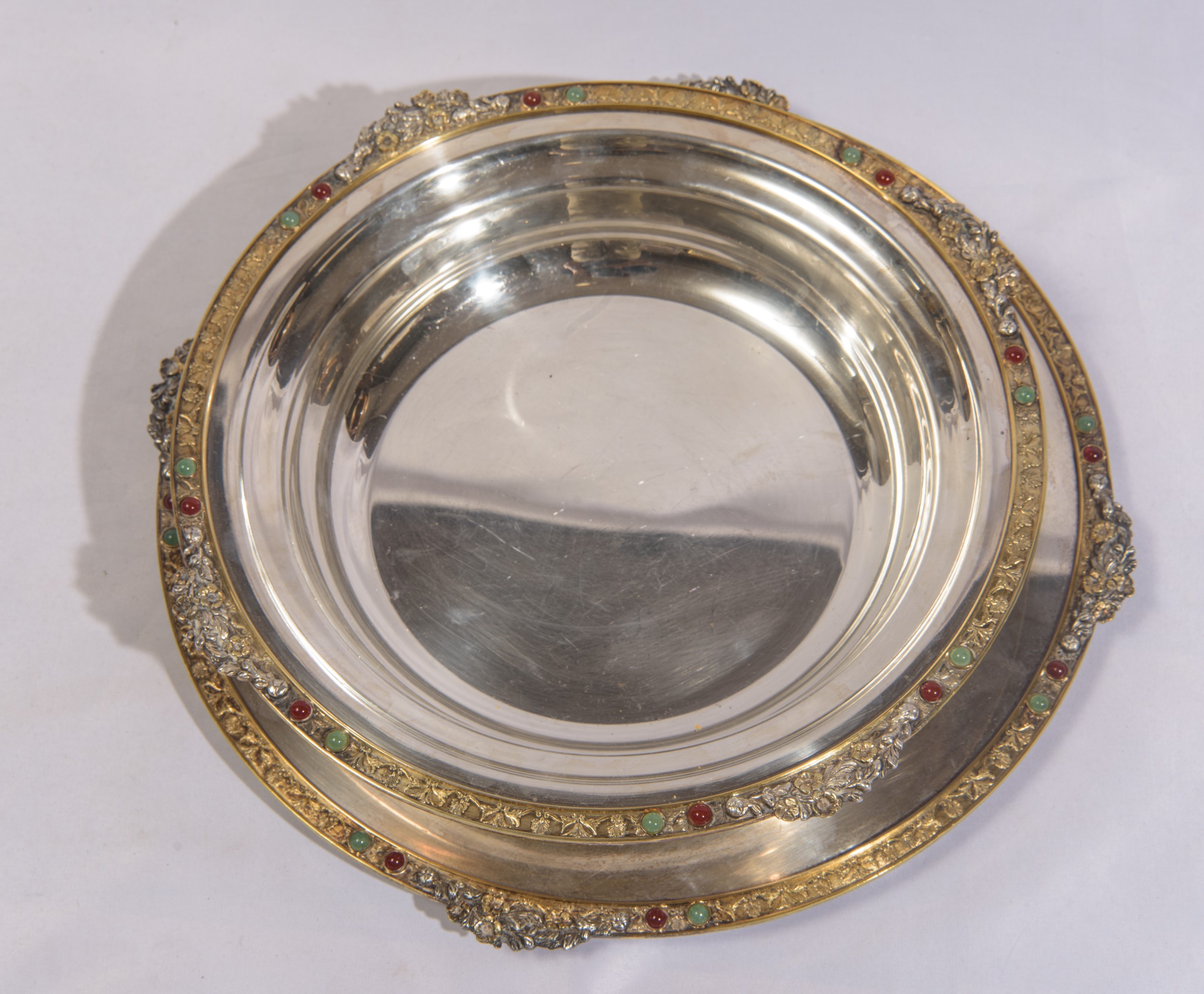 Centrotavola in argento 800