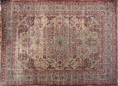 Tappeto Kirman Laver/Tabriz, lana, inizio XX secolo