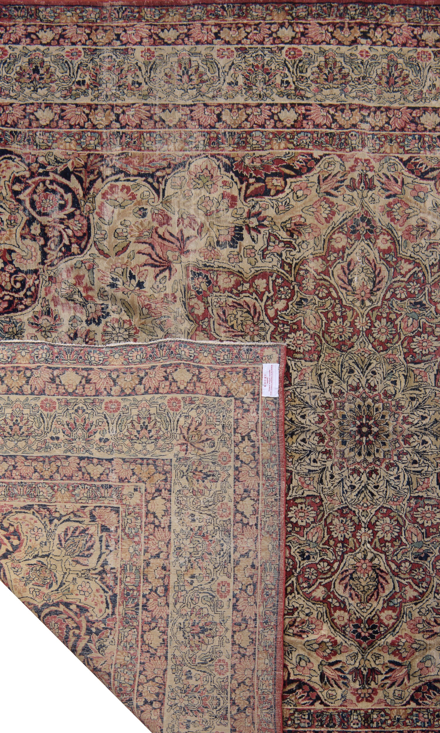 Tappeto Kirman Laver/Tabriz, lana, inizio XX secolo