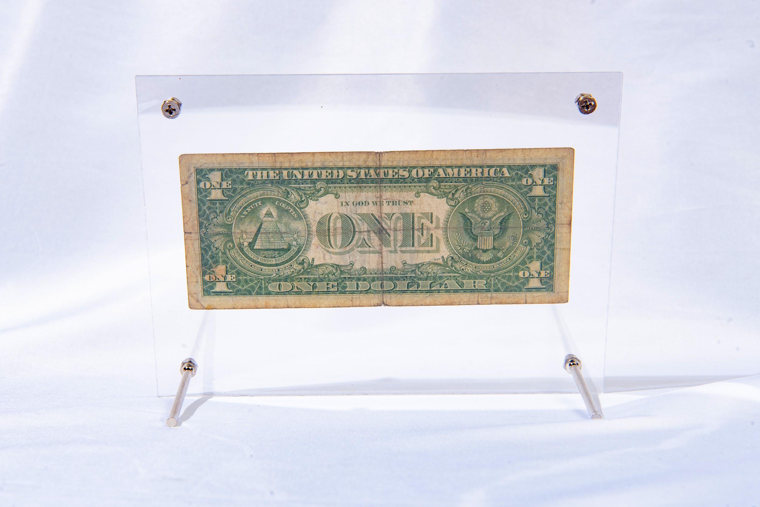 Keith Haring - One Dollar (disegno a pennarello nero su banconota da 1 dollaro), 1988