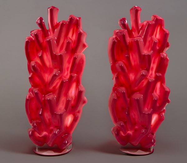 Coppia di sculture luminose