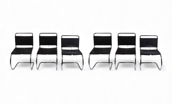 Ludwig Mies van der Rohe - Sei sedie, mod. "MR10"