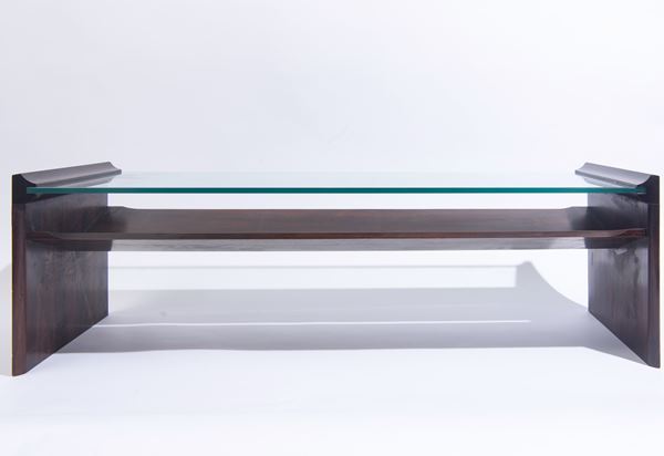 Kazuhide Takahama - Tavolo da salotto con portariviste, mod. "Acca"