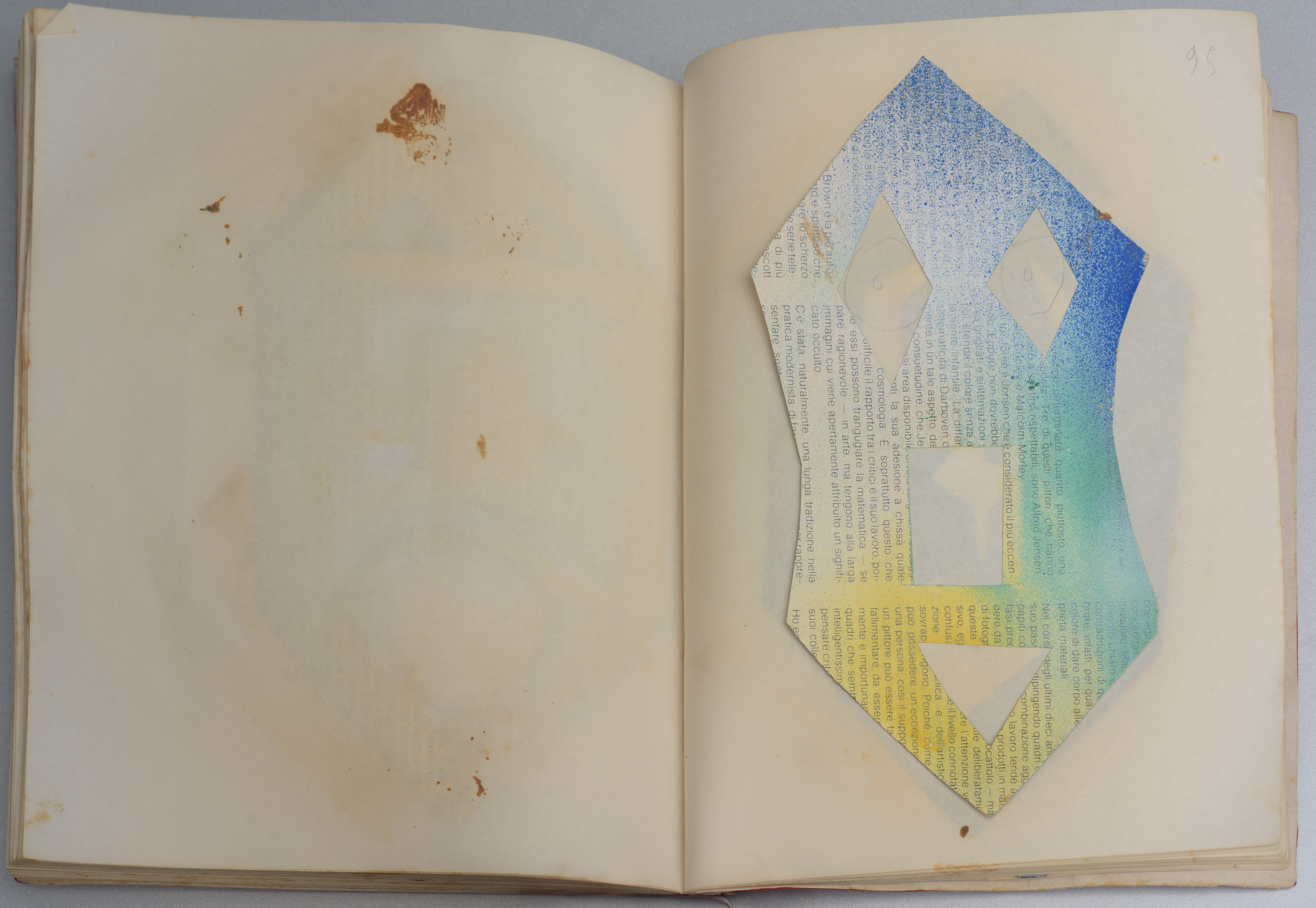 Alighiero Boetti - Libro rosso – Quaderno di lavoro con stencil e studi preparatori per la serie ...
