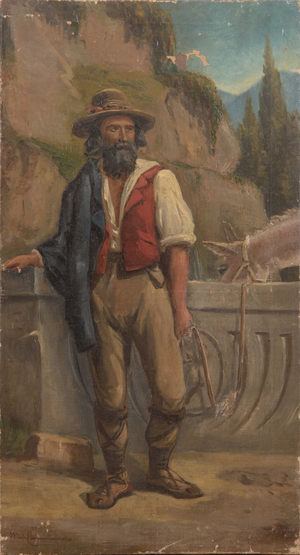 Michele Cammarano - Ritratto di buttero