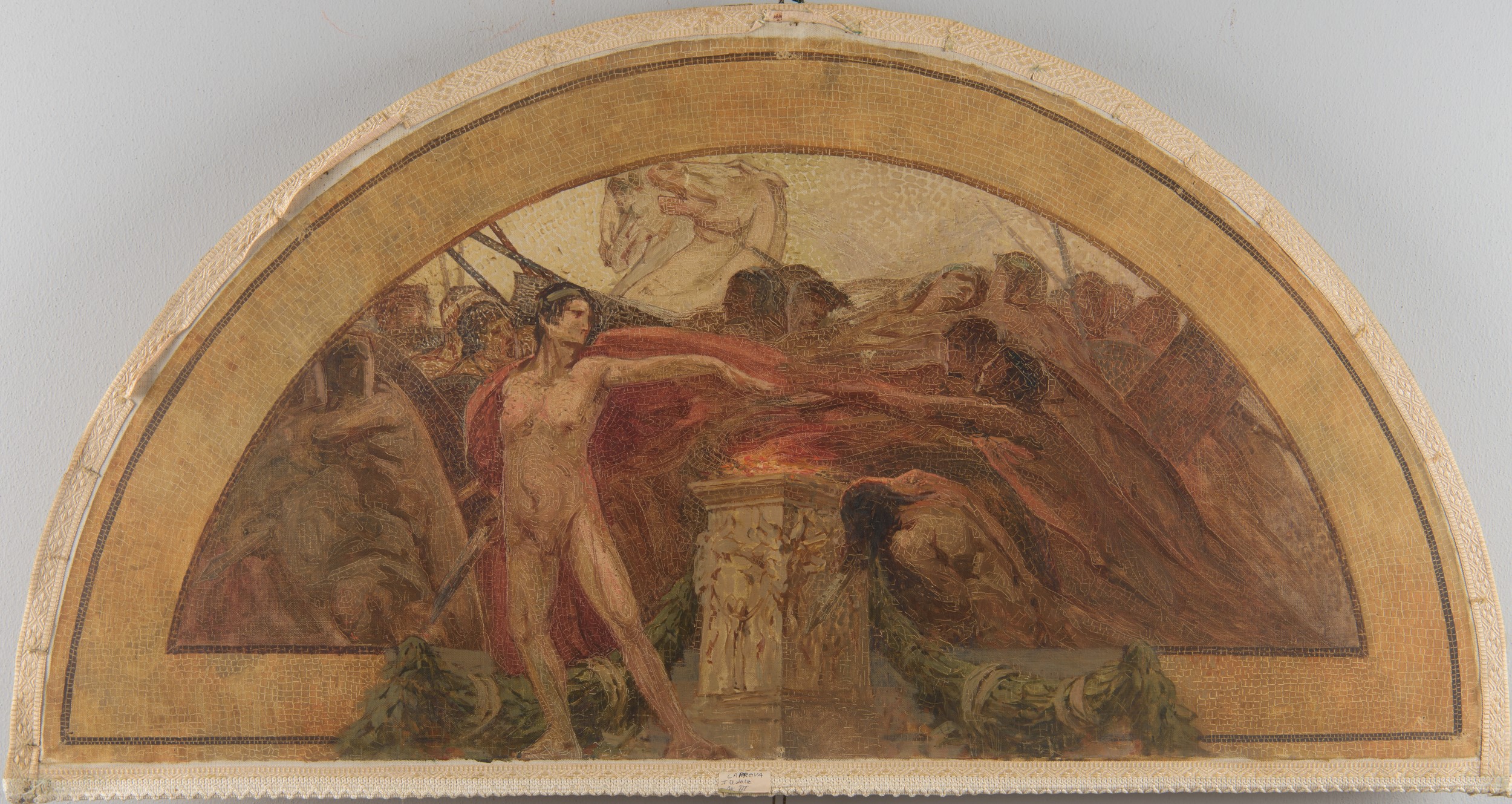 Quattro lunette raffiguranti scene allegoriche