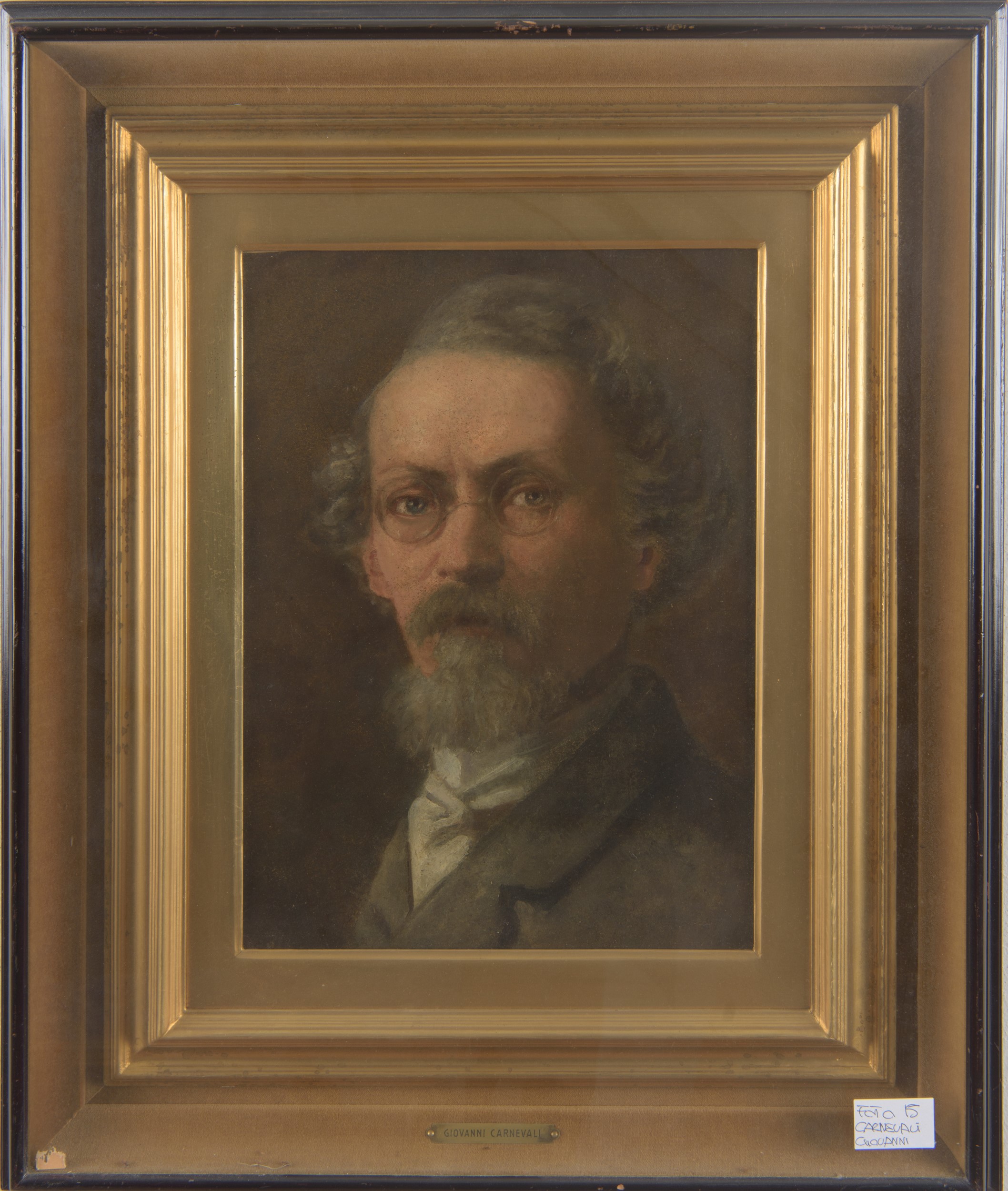 Giovanni Carnovali il Piccio - Autoritratto con occhiali, olio su tavola