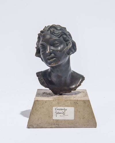 Volto di fanciulla, bronzo