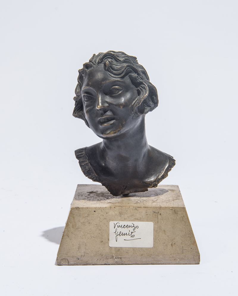 Vincenzo Gemito - Volto di fanciulla, bronzo